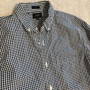 J. Crew Men's Blue Checkered Shirt